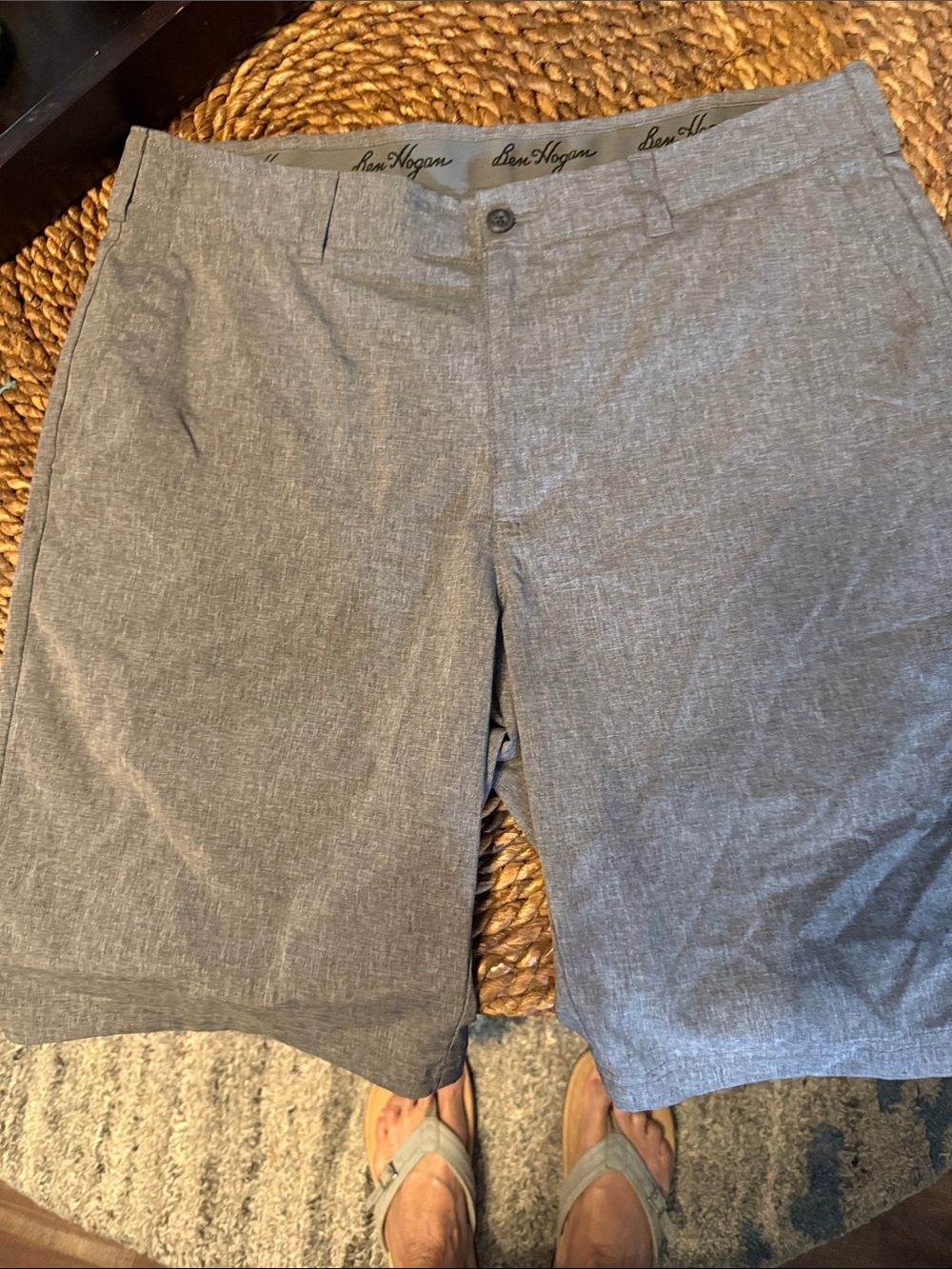 Hogan Men's Light Gray Tailored Flat-Front Shorts